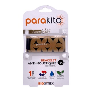 Bracelet anti-moustiques Party Fleur Parakito Adulte + 2 recharges
