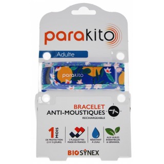 Bracelet anti-moustiques Fun Citrons Parakito Adulte + 2 recharges