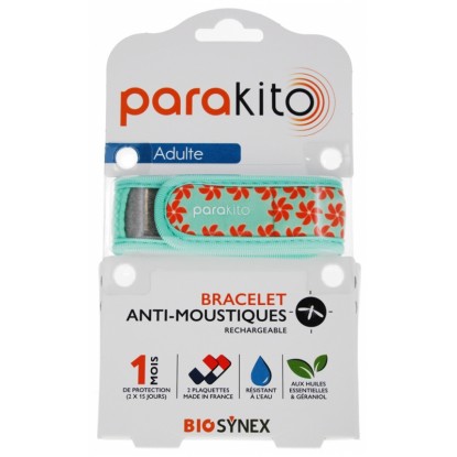 Bracelet anti-moustiques Fun Étoiles Parakito Adulte + 2 recharges
