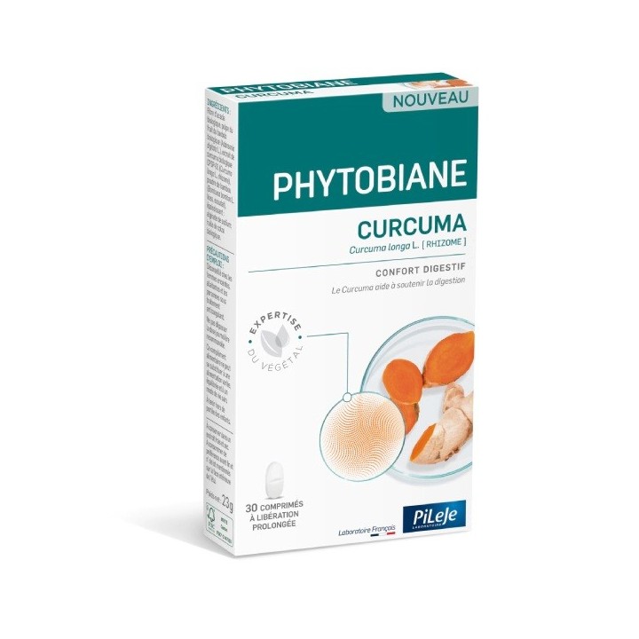 Phytobiane Curcuma Pileje - Confort digestif - 30 comprimés