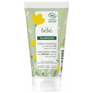 Crème hydratante Calendula Bio Klorane Bébé - Visage & corps - 50ml