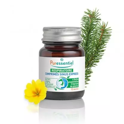 Sinus Express de Puressentiel Respiratoire - Maux de gorge - 15 comprimés