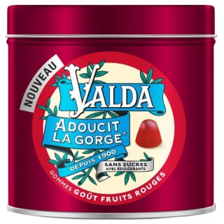 Gommes goût fruits rouges sans sucres Valda - 140g