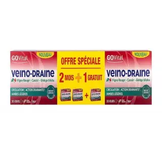 Govital Veino-draine - lot de 3x30 gélules