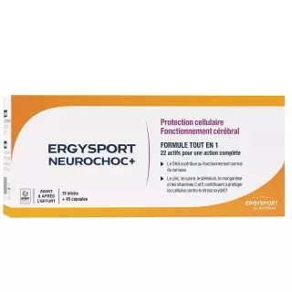 Ergysport neurochoc+ Nutergia - Chocs et coups - 15 sticks + 45 capsules