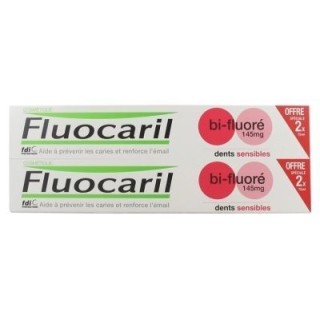 Fluocaril Dentifrice dents sensibles bi-fluoré - Lot de 2x75ml