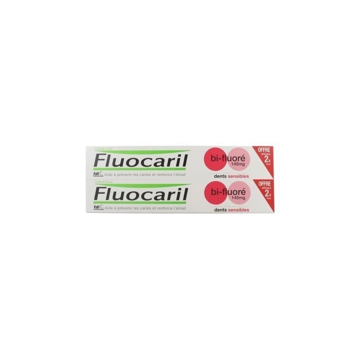 Fluocaril Dentifrice dents sensibles bi-fluoré - Lot de 2x75ml