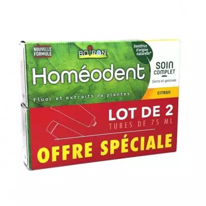 Boiron Homéodent Dentifrice citron - Lot de 2 x 75ml