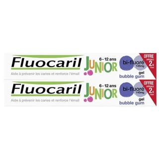 Fluocaril Junior Dentifrice bubble 6-12 ans - Lot de 2 x 75ml