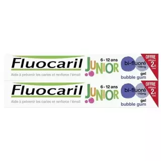 Fluocaril Junior Dentifrice bubble 6-12 ans - Lot de 2 x 75ml