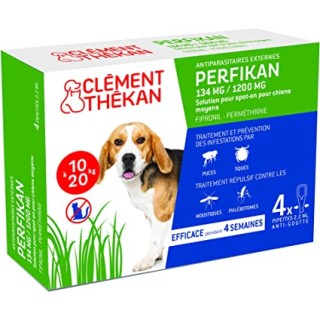 Clément Thékan Perfikan Antiparasitaires Chiens moyens de 10 à 20kg - 4 pipettes
