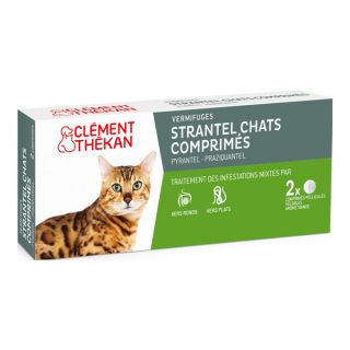Clément Thékan Strantel Vermifuge chat - 2 comprimés