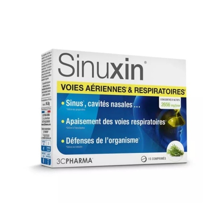 Sinuxin de 3C Pharma - Voies respiratoires et bronchiques - 15 comprimés