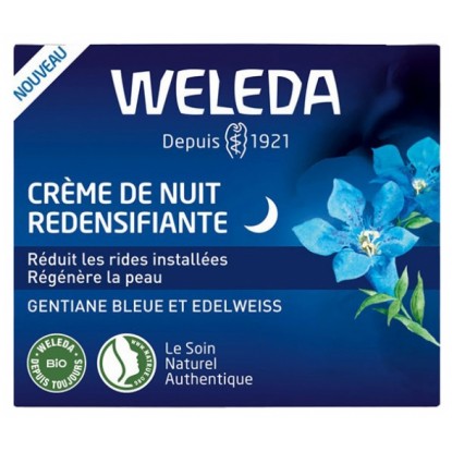 Crème de nuit redensifiante Gentiane Bleue et Edelweiss Bio Weleda - 40ml