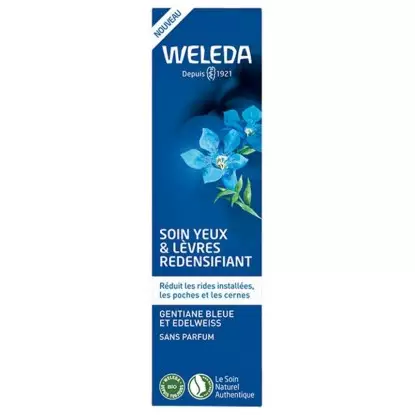 Soin yeux & lèvres redensifiant Gentiane Bleue et Edelweiss Bio Weleda - 10ml