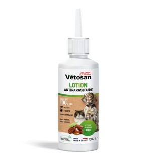 Lotion antiparasitaire chien et chat Vetosan Clément Thékan - 150ml