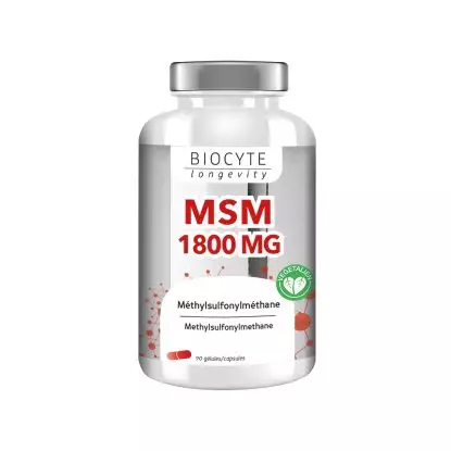 Biocyte Longevity MSM 1800 mg - 90 gélules