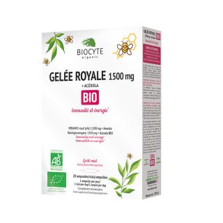 Biocyte Gelée Royale 1500 mg Bio - 20 ampoules