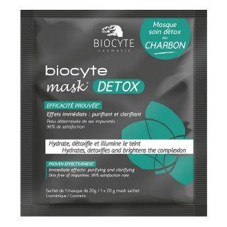 Biocyte Mask® Detox au charbon noir - 1 unité