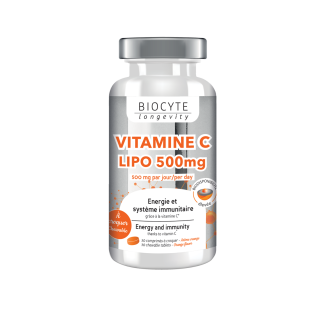 Biocyte Longevity Vitamine C Lipo 500mg - 30 comprimés à croquer