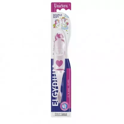 Brosse à dents Licorne 2/6 ans Elgydium Kids - Hygiène bucco-dentaire