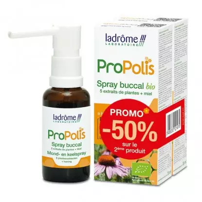 Spray buccal Bio Propolis Ladrôme - Maux de gorge - 2 x 30ml