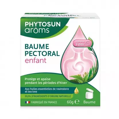 Baume pectoral enfant aux huiles essentielles Phytosun Arôms - 60g