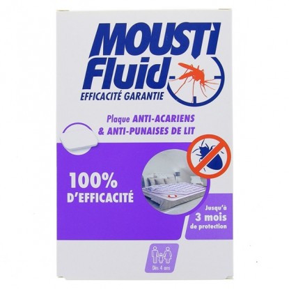 Plaque anti-acariens et anti-punaises de lit Moustifluid