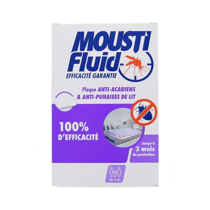 Plaque anti-acariens et anti-punaises de lit Moustifluid