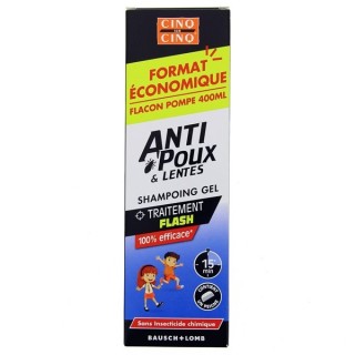 Shampoing gel anti-poux de Cinq sur Cinq - Anti-poux et lentes - 400ml