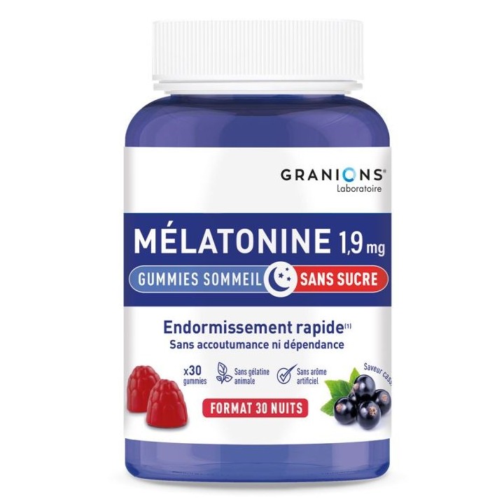 Mélatonine 1,9 mg Granions - Endormissement - 30 gummies