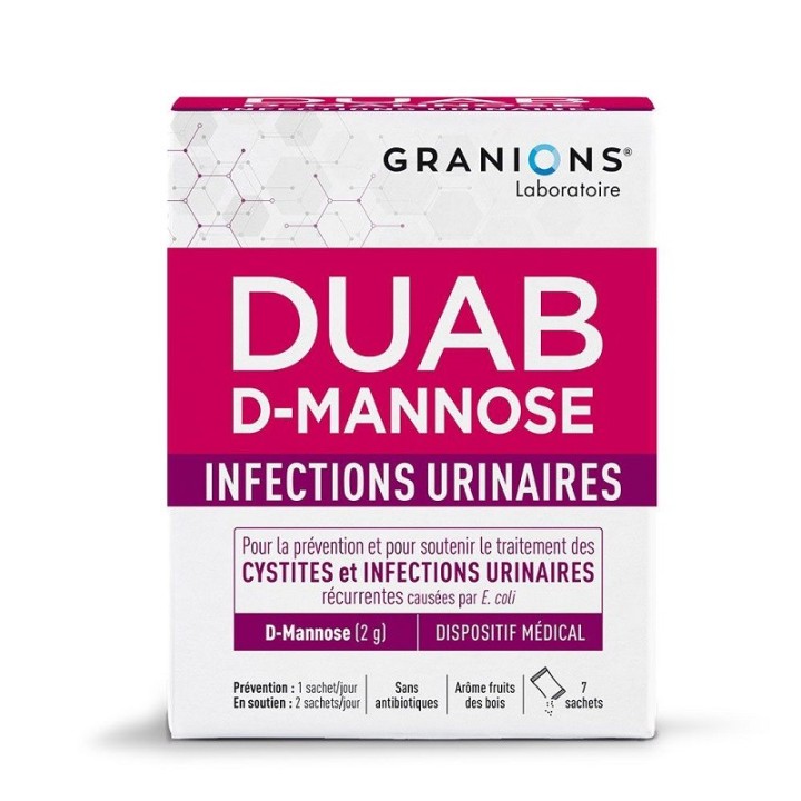 Duab D-Mannose Granions - Infections urinaires - 7 sachets