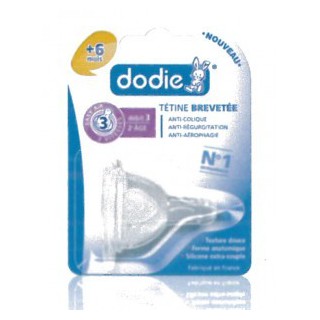 Dodie Tétine +6 Mois Silicone Vitesse 3 DUO