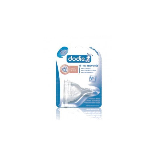 Dodie Tétine 0/6 Mois Silicone Vitesse 1 DUO