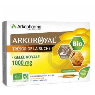 Arkoroyal gelée royale bio 1000 mg x 20 ampoules