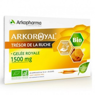 Arkoroyal Gelée royale 1500 mg Bio - 20 ampoules de 10ml