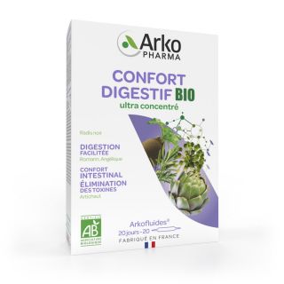 Arkofluides Confort digestif Bio - 20 ampoules
