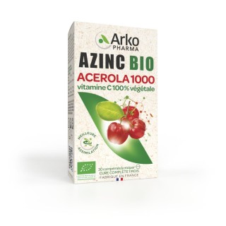 Arkopharma Azinc Acérola 1000 Bio - 30 comprimés
