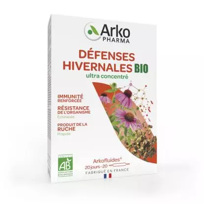 Arkopharma Arkofluides Défenses hivernales Bio - 20 ampoules
