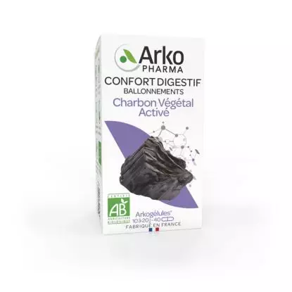 Arkopharma Arkogélules Charbon végétal activé Bio - 40 gélules