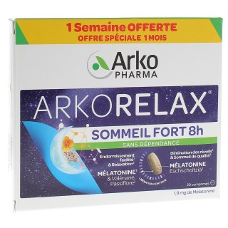 Arkopharma Arkorelax sommeil fort 8 heures - 30 comprimés