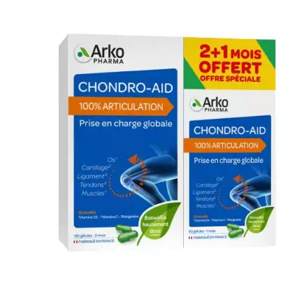 Arkopharma Chondro-Aid 100% Articulation - 120 gélules + 60 gélules Offertes