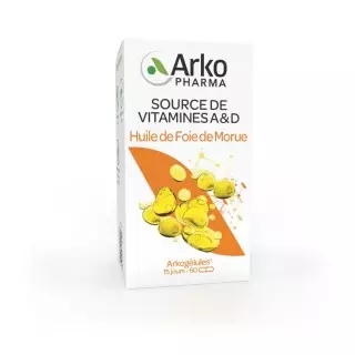 Arkogélules Huile de foie de morue 60 gélules