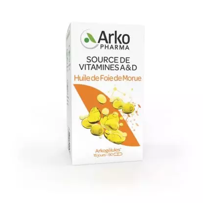 Arkogélules Huile de foie de morue 60 gélules