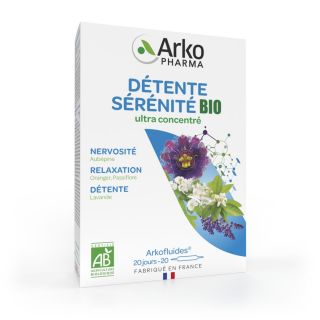Arkofluides Détente-sommeil Bio - 20 ampoules