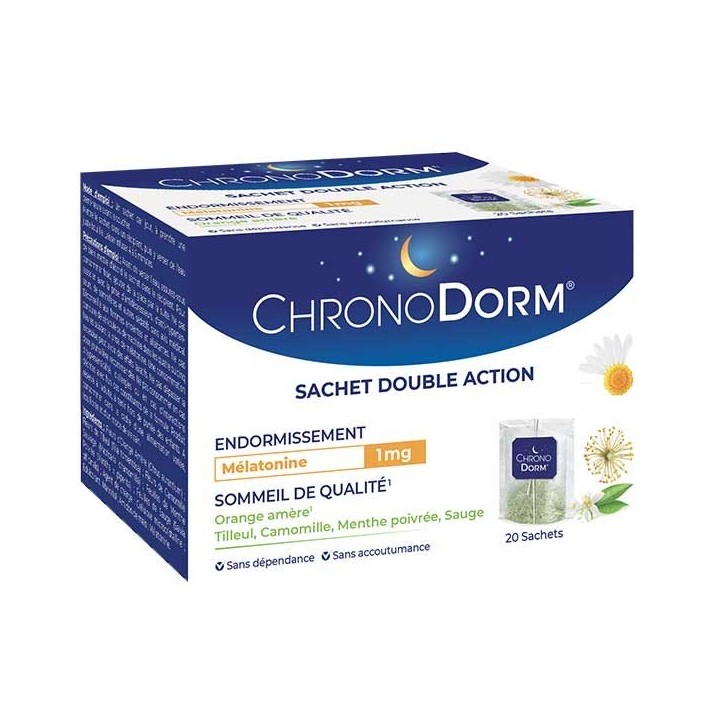 ChronoDorm Mélatonine 1 mg - 20 sachets