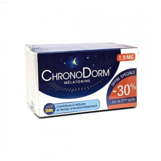 ChronoDorm Mélatonine 1,9 mg - Lot de 2 x 30 comprimés