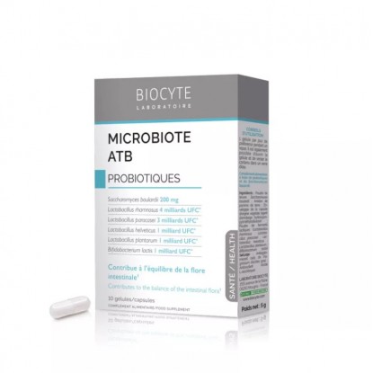Microbiote ATB de Biocyte - Flore intestinale - 10 gélules