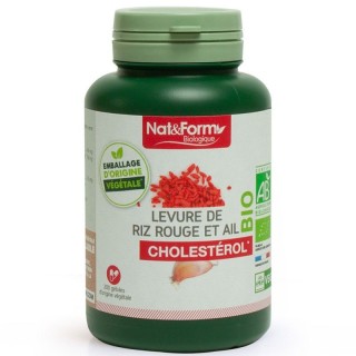 Levure de riz rouge & ail Bio Nat&Form - Cholestérol - 200 gélules