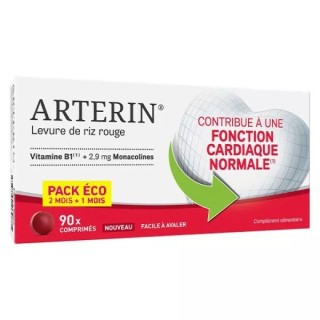 Levure de riz rouge Arterin - Fonction cardiaque normale - 90 comprimés